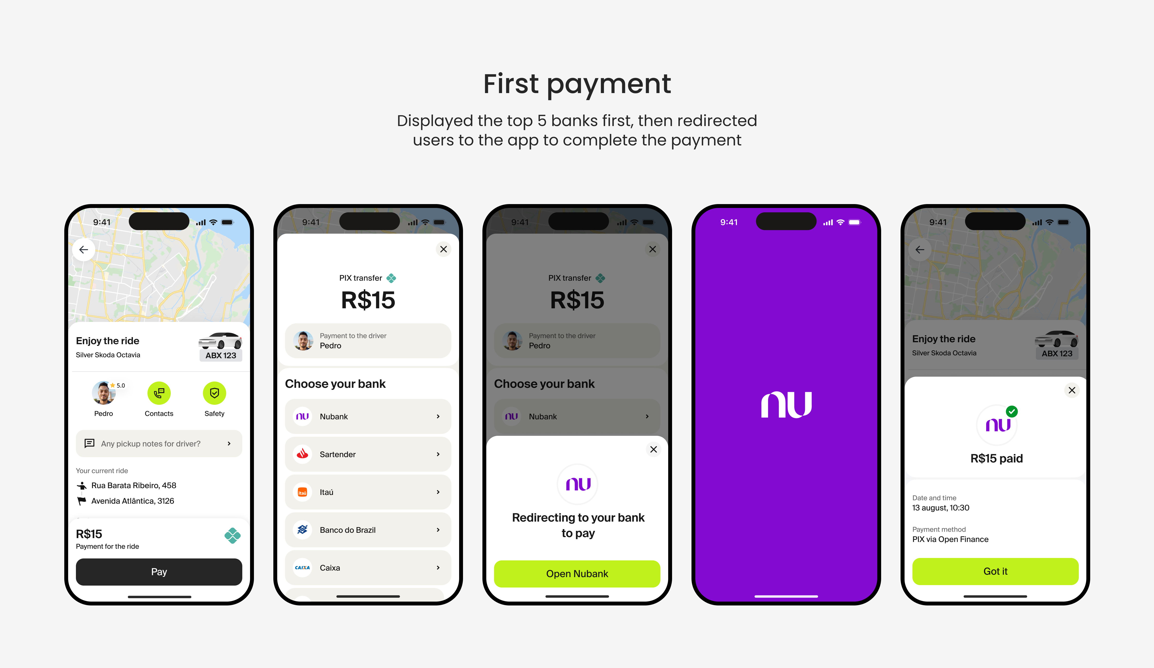 First payment flow