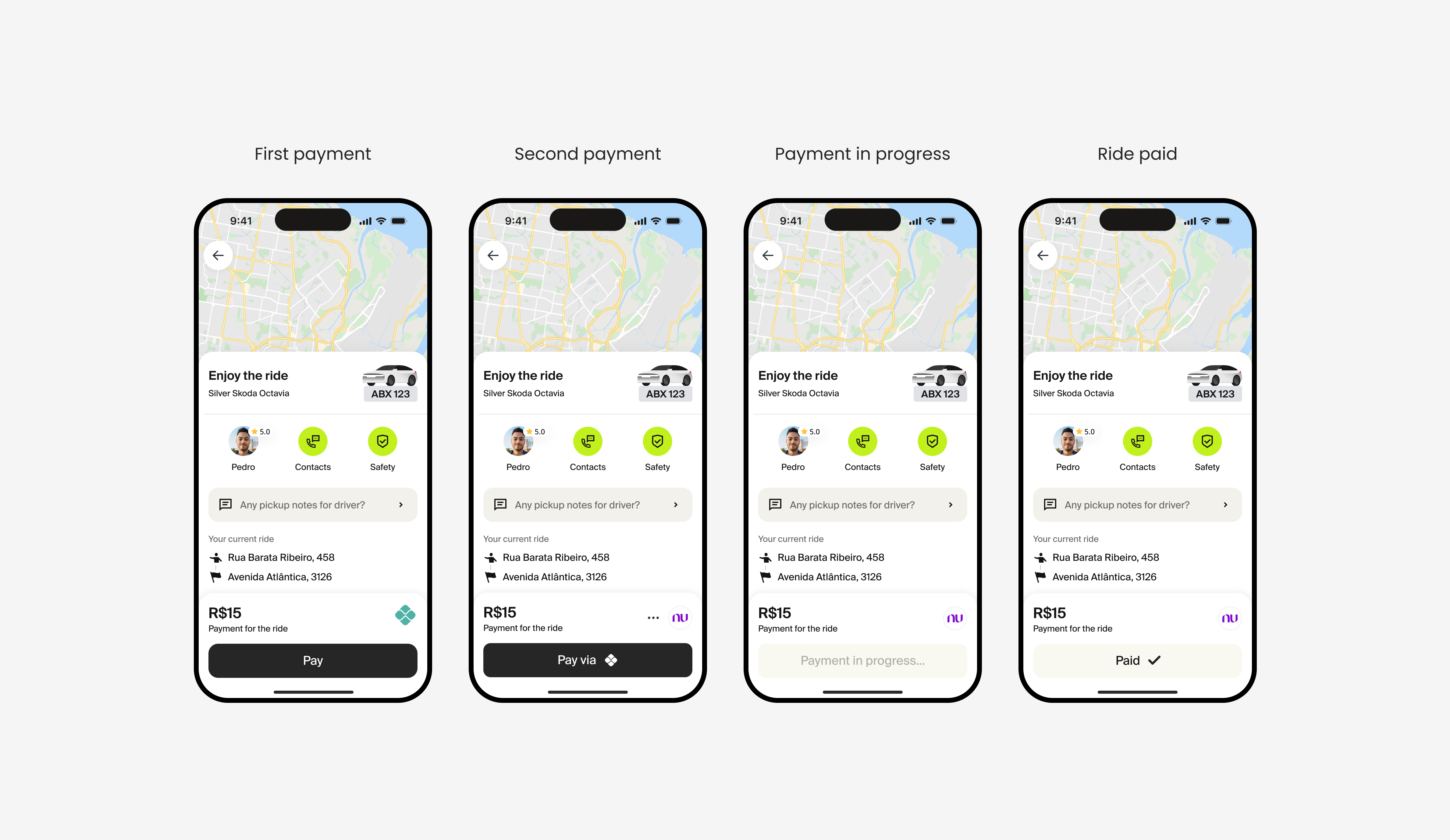 Enhanced payment widget — instant payment flow