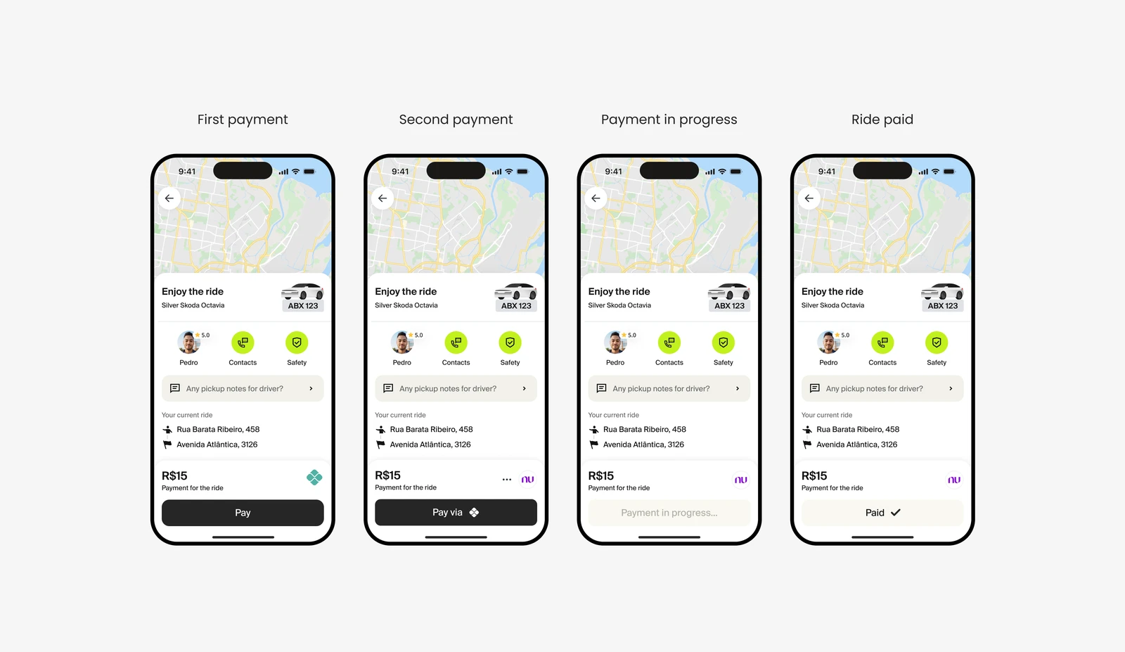 Enhanced payment widget — instant payment flow