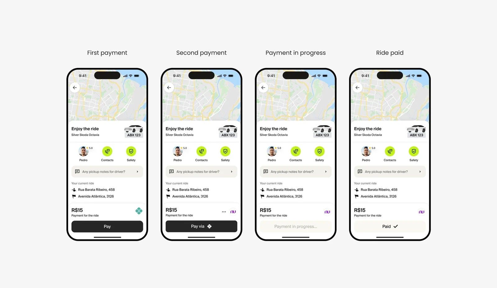 Enhanced payment widget — instant payment flow