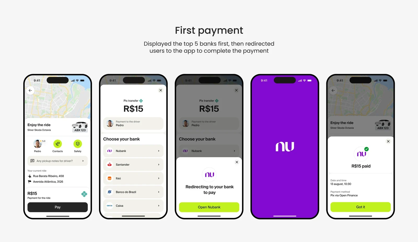 First payment flow