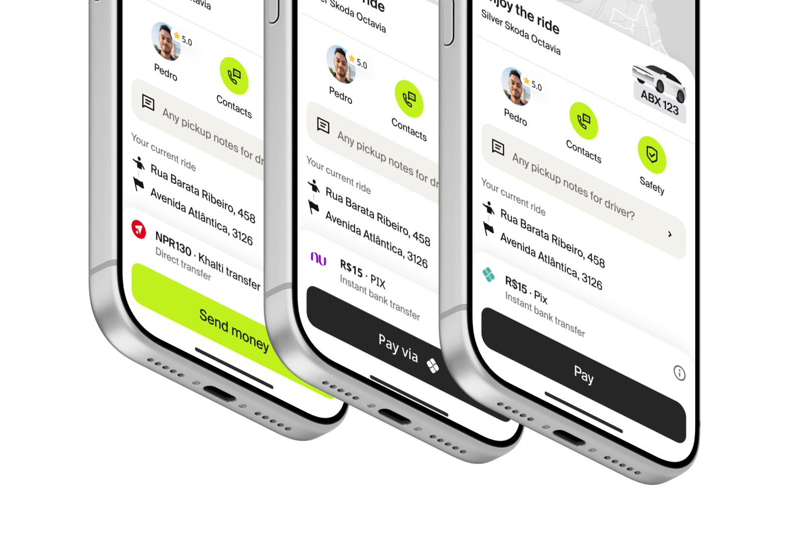 Local payment methods in the passenger app