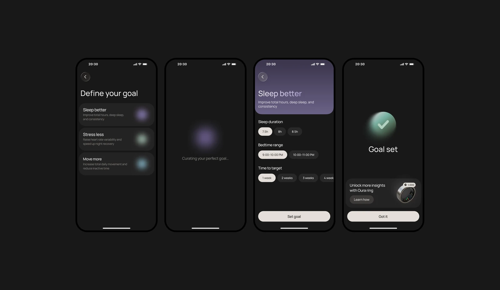 Goal creation flow