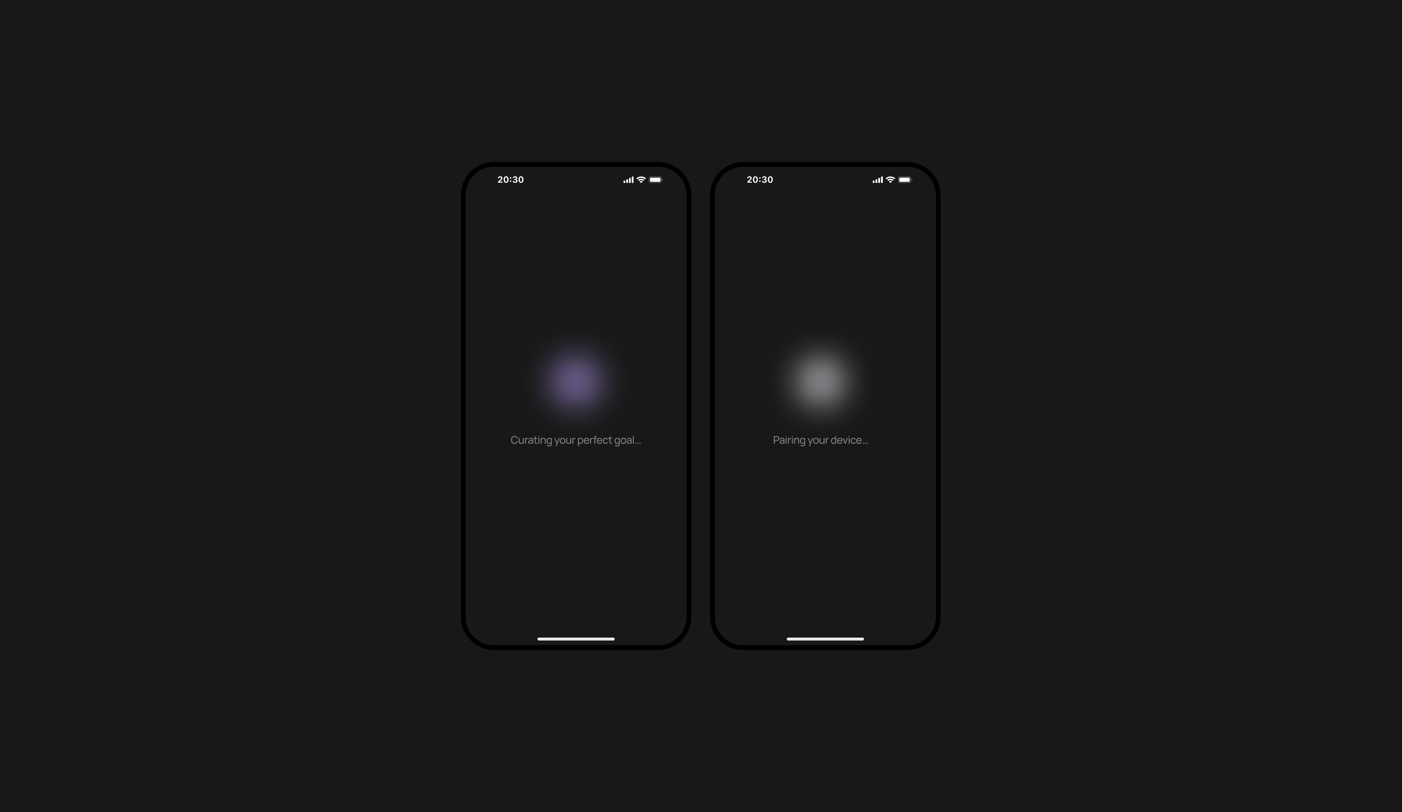 Shared loading states for goal creation and device pairing